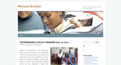 Desktop Screenshot of missioneecuador.blog.diocesipadova.it