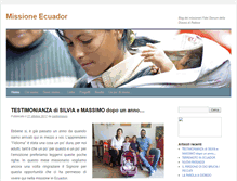 Tablet Screenshot of missioneecuador.blog.diocesipadova.it